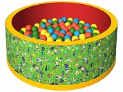 Сухой бассейн с шариками «Веселая полянка» Зеленый